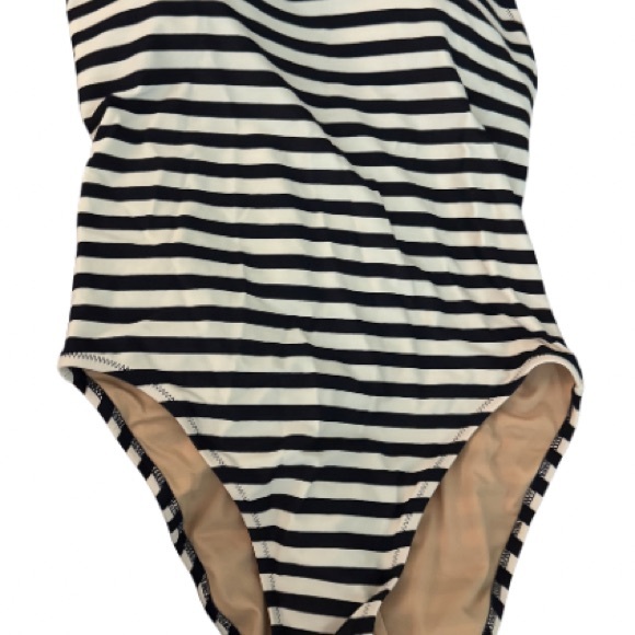 J CREW Tie-back One-Piece Swimsuit Classic Stripe - Picture 6 of 8